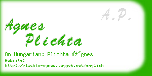 agnes plichta business card